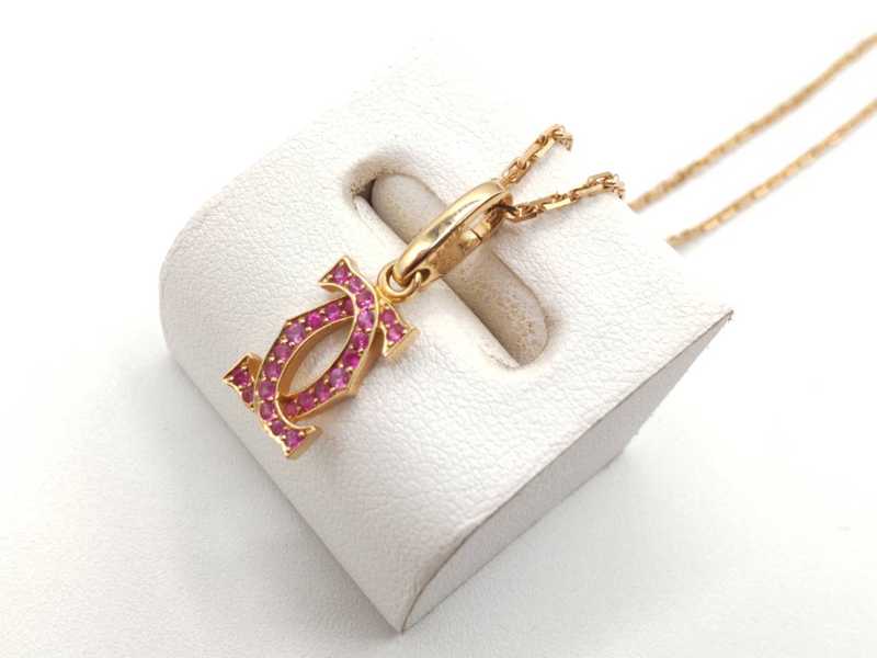 カルティエ買取   2Cチャームネックレス ピンクサファイヤ